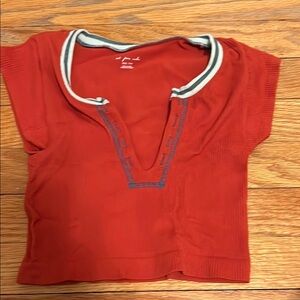 Red Kids Shirt with Collar